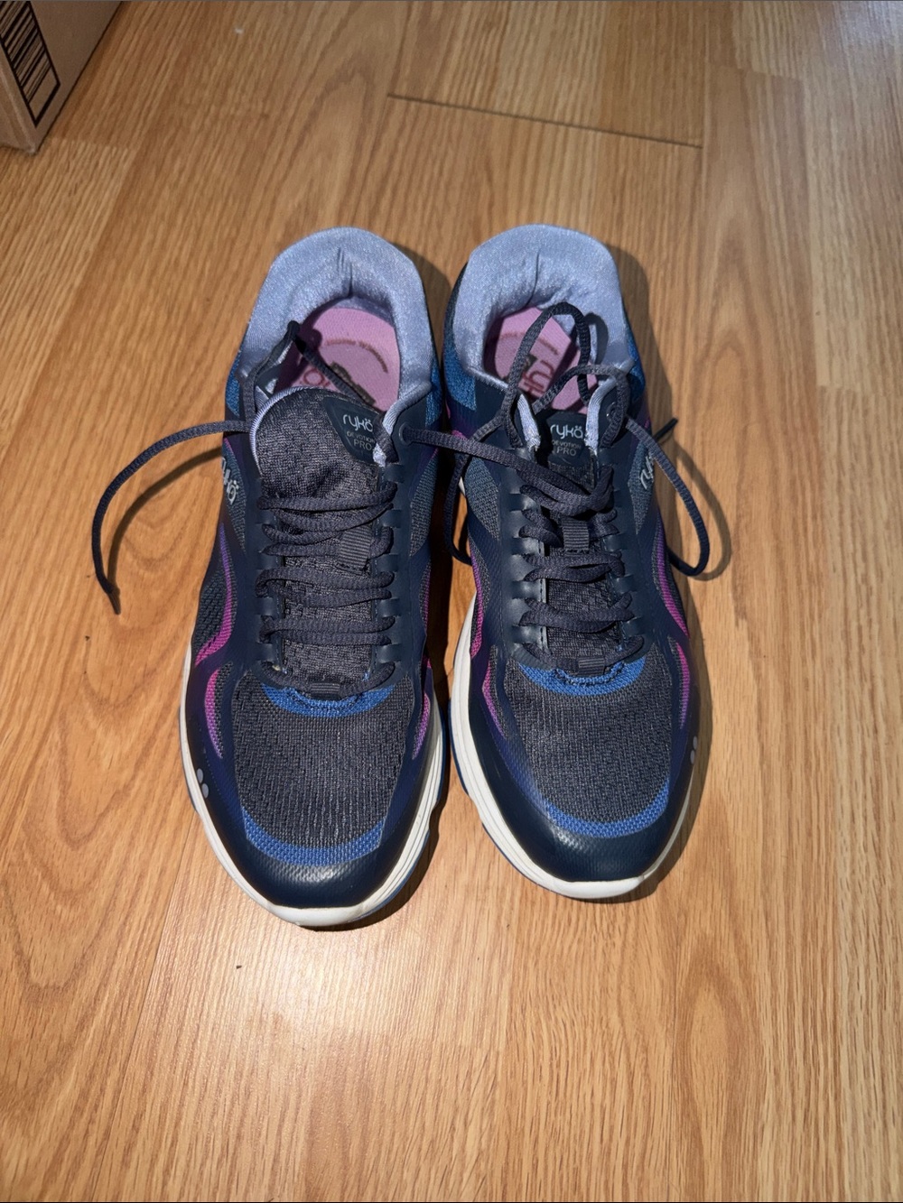 Ryka Women's Black Sneakers with Blue and Pink Accents